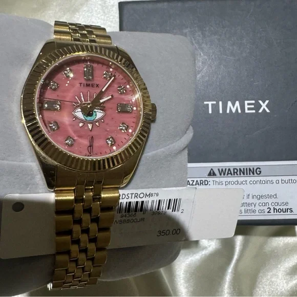 Timex x Jacquie Aiche evil eye Gold Watch with Eye Motif - Picture 12 of 12